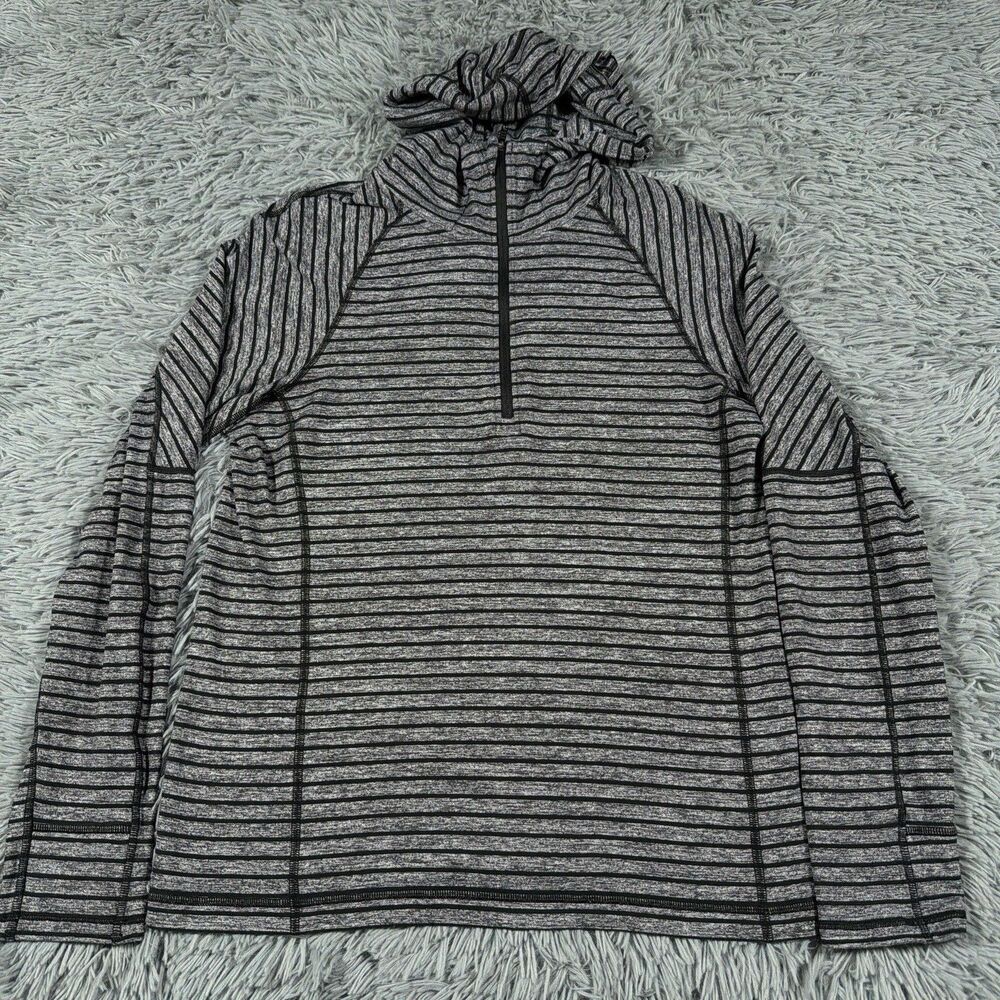 Lululemon Hoodie Small Gray Black Quarter Zip Sweat Session Performance Mens - Picture 2 of 16